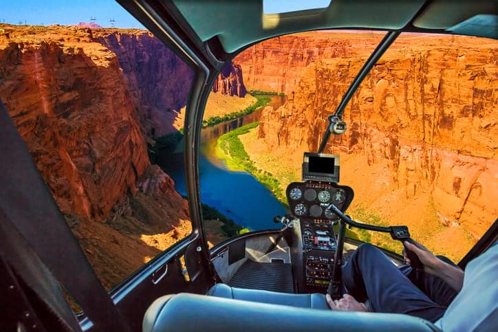 A helicopter tour over the Grand Canyon.