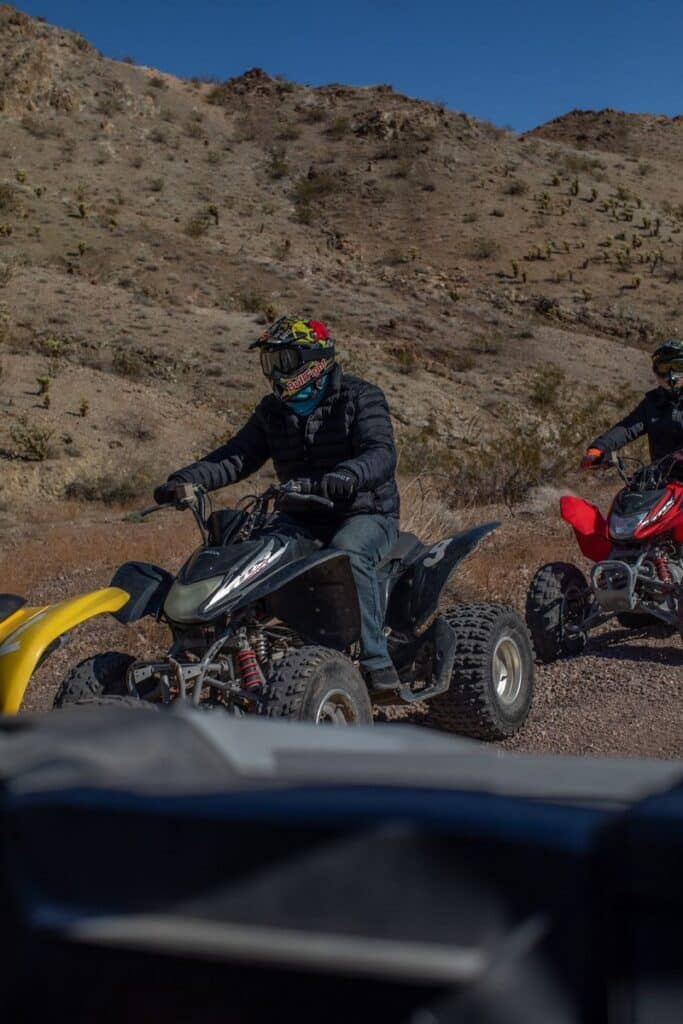 Two ATV riders in Nevada on an Awesome Adventures tour.