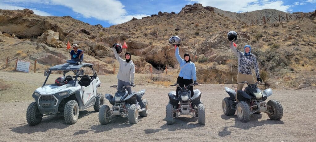 Celebrate with an ATV tour in Nevadas desert near Las Vegas! Ride through rocky hills and enjoy unforgettable adventures.