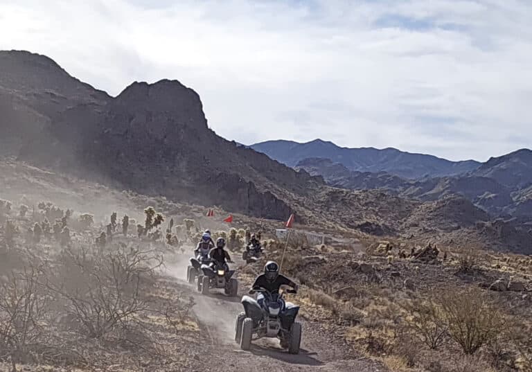 Experience thrilling ATV and RZR off-road tours near Las Vegas, Nevada, with scenic desert trails and Colorado River views.