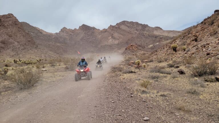 Experience thrilling ATV tours near Las Vegas, riding RZR off-road trails through Nevada’s rocky desert to the Colorado River.