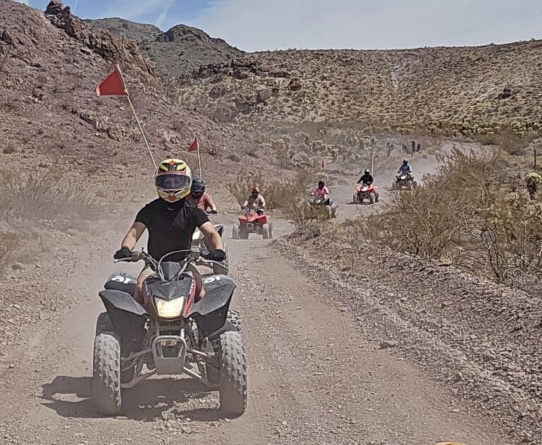 Experience thrilling ATV tours near Las Vegas, Nevada—ride dusty desert trails to Ghost Towns and the scenic Colorado River!.