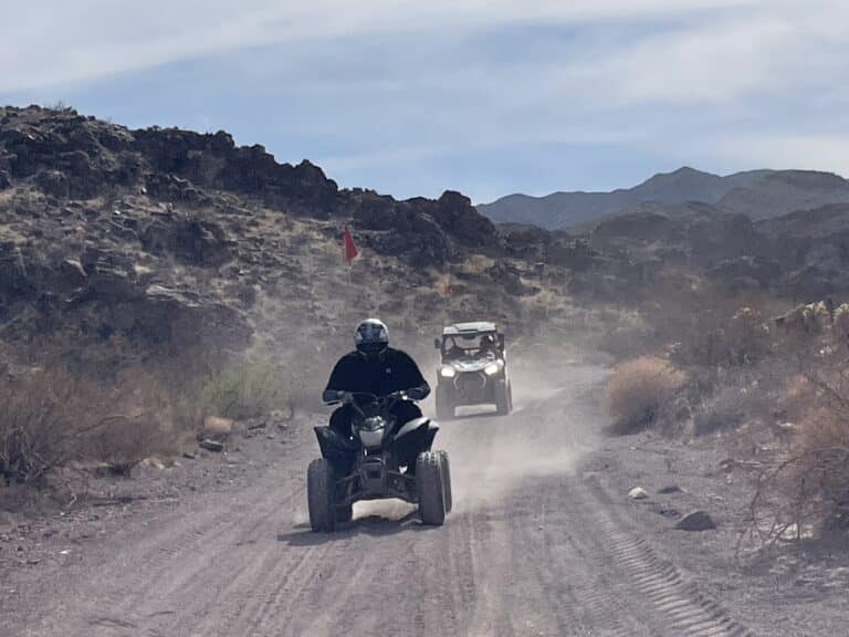 Experience thrilling ATV tours near Las Vegas and the Colorado River, riding dusty Nevada trails with RZR off-road adventures!.