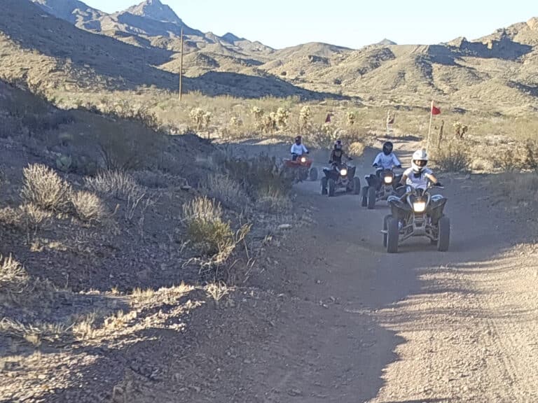 Experience thrilling ATV tours near Las Vegas with RZR off-road rides along desert trails and stunning Nevada mountain views.