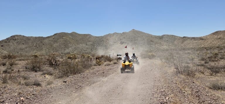 Experience an exhilarating ATV tour near Las Vegas, riding through Nevada’s rocky desert trails with Colorado River views.