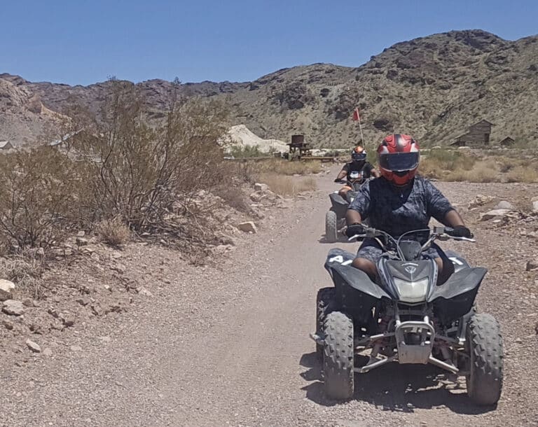 Experience an exciting ATV tour near Las Vegas! Ride ATVs through Nevada’s rocky desert trails with stunning Colorado River views.