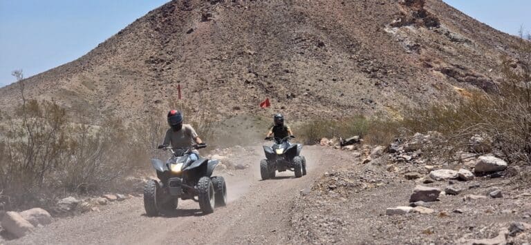 Experience thrilling ATV tours near Las Vegas, Nevada—ride dusty desert trails by the Colorado River and explore scenic Ghost Towns!.