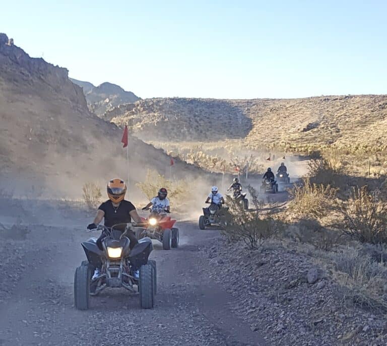 Experience thrilling Las Vegas ATV tours on dusty Nevada trails near the Colorado River—RZR rides past rocky hills and desert ghost towns!.