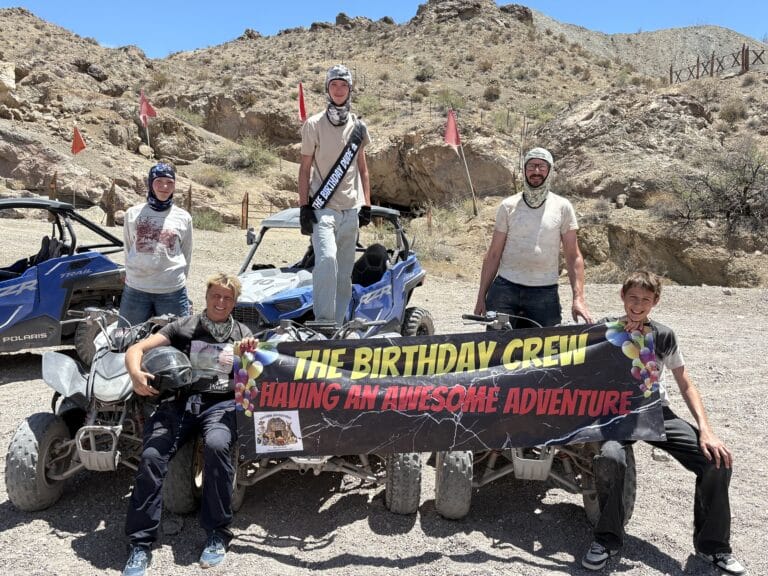 Birthday crew celebrates with an ATV tour near the Colorado River, Nevada – epic Las Vegas off-road adventure!.