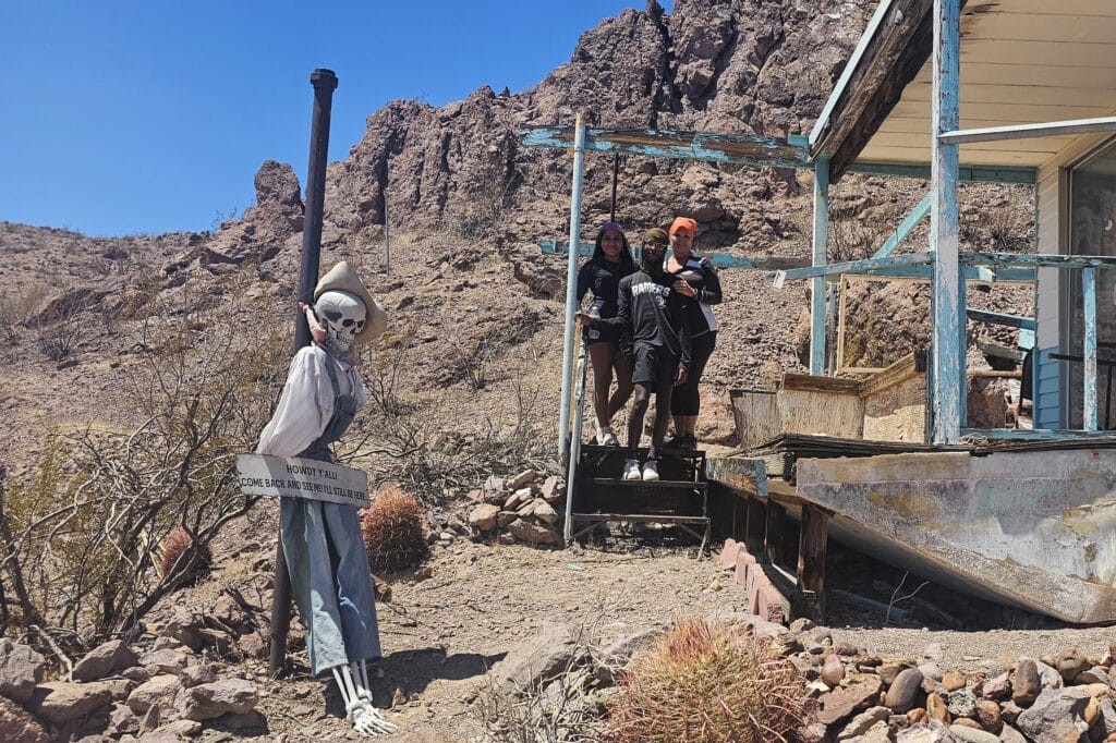 Explore a Nevada ghost town near the Colorado River: see abandoned buildings, cacti, and skeletons on your Las Vegas ATV tour!.