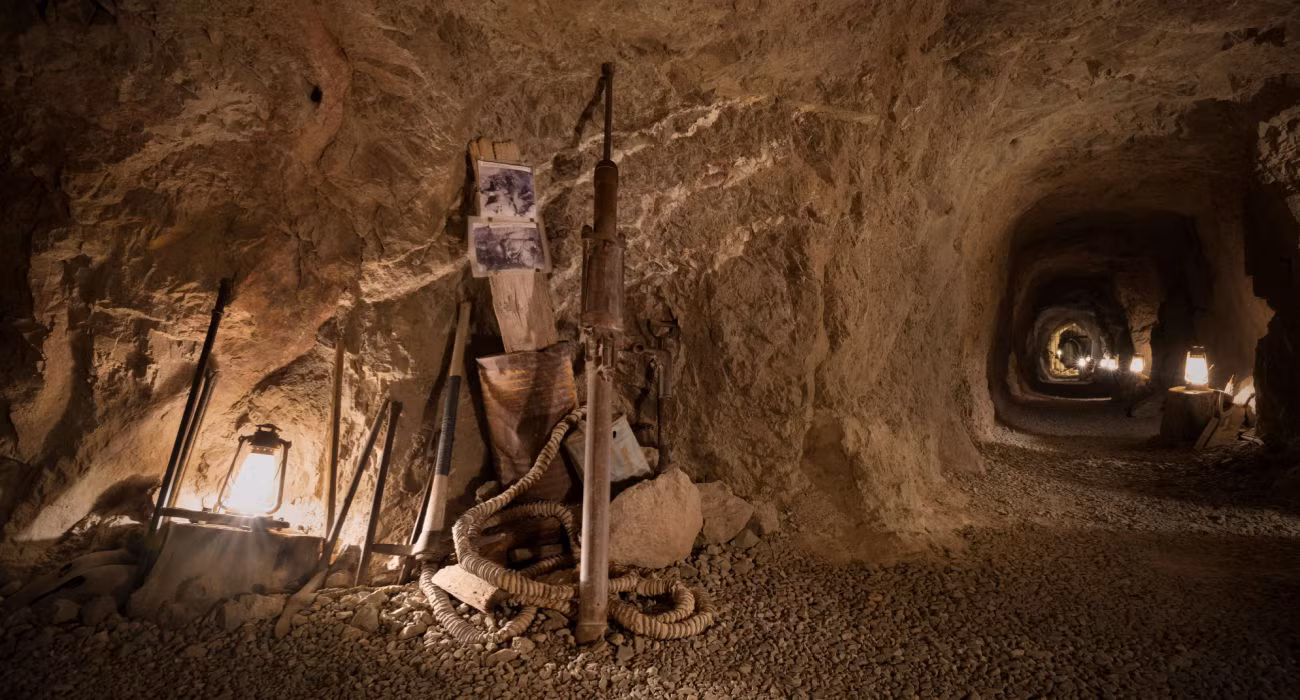 Explore a historic mining tunnel near Las Vegas wi