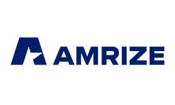 Blue stylized A and bold AMRIZE logo on light gray, representing Las Vegas ATV tours and Nevada RZR off-road rides.