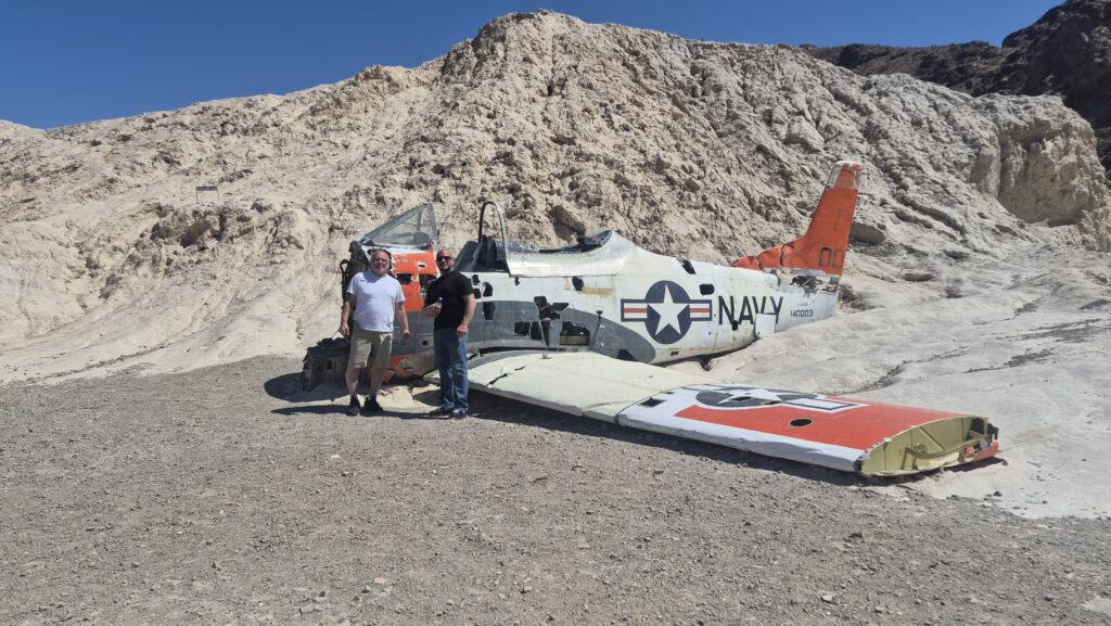 Explore a crashed Navy plane in Nevada’s rocky desert near Las Vegas, perfect for ATV tours and Ghost Town sightseeing.